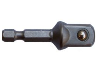SOCKET ADAPTOR 1/2"M SQ X 50MM 1/4"M HEX SH
