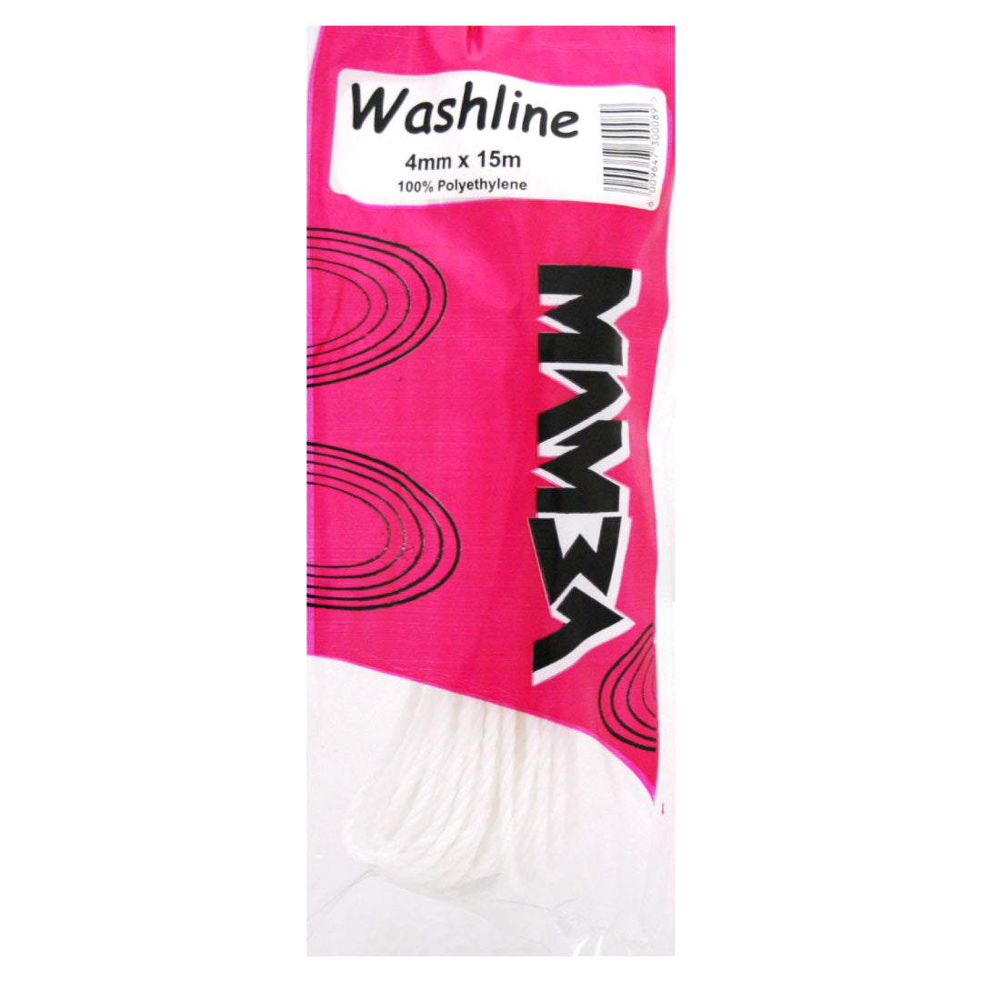 Washline White Nylon 4mm x 15m