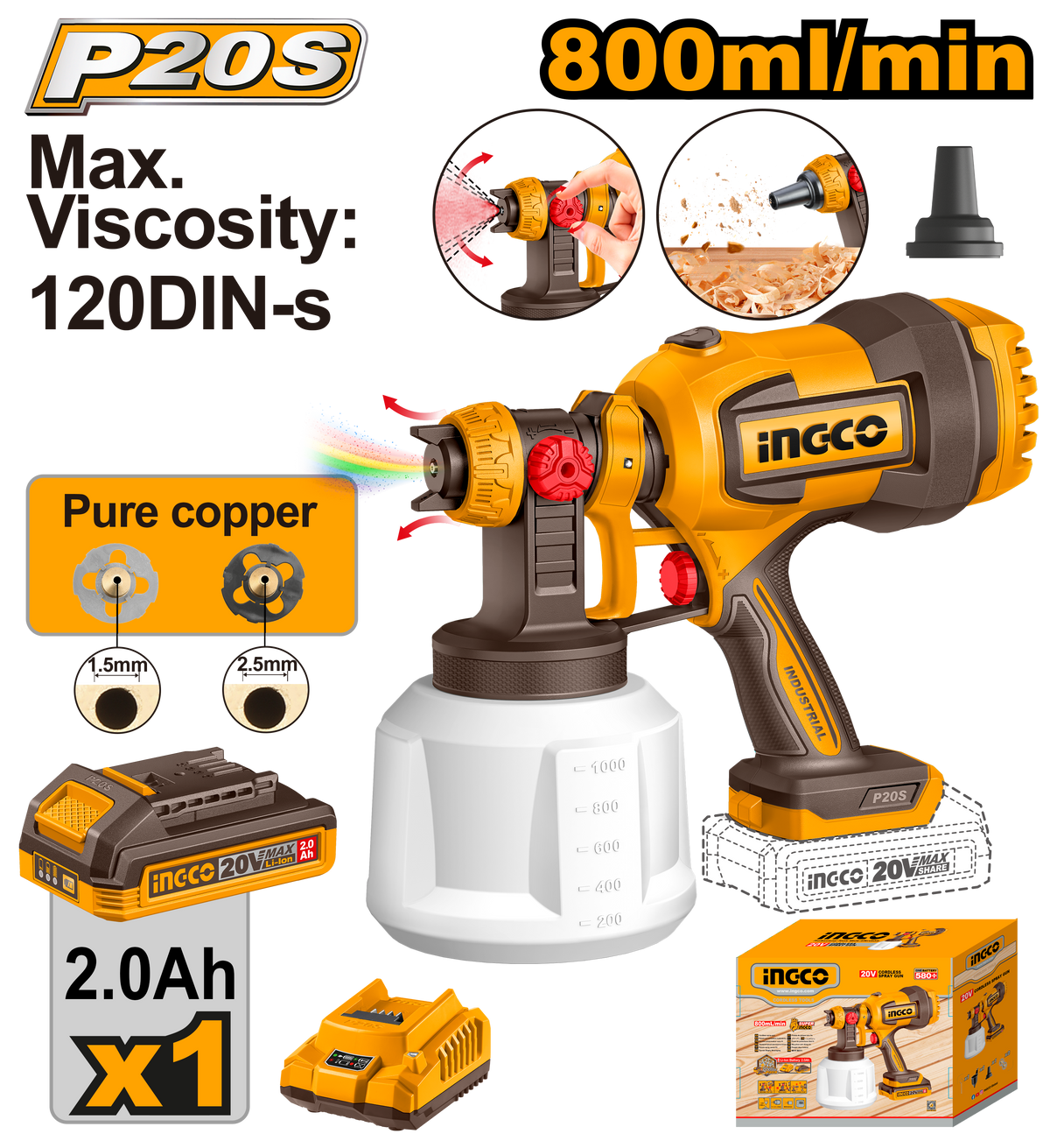 20V Lithium-Ion Spray Gun