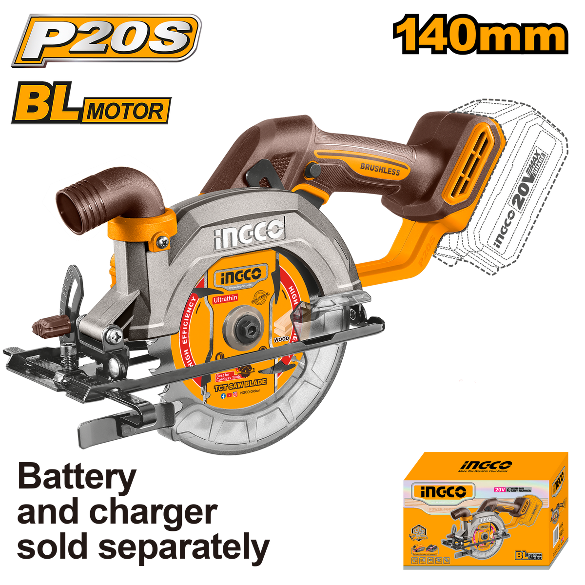 20V PS+C/L CIRCULAR SAW 140MM