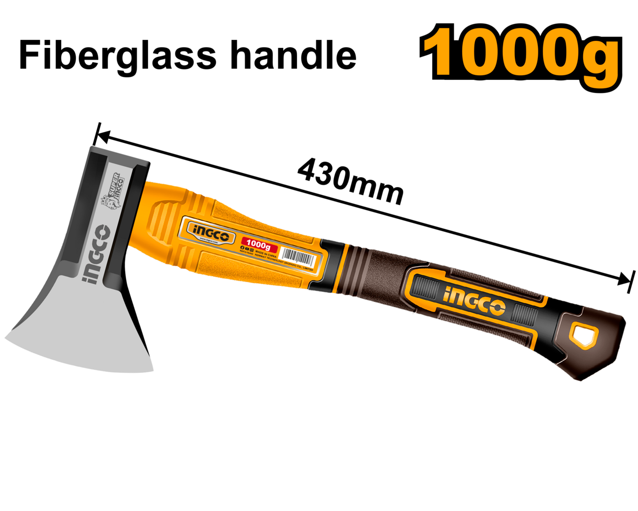 AXE 1000G FIBRE GLASS HANDLE