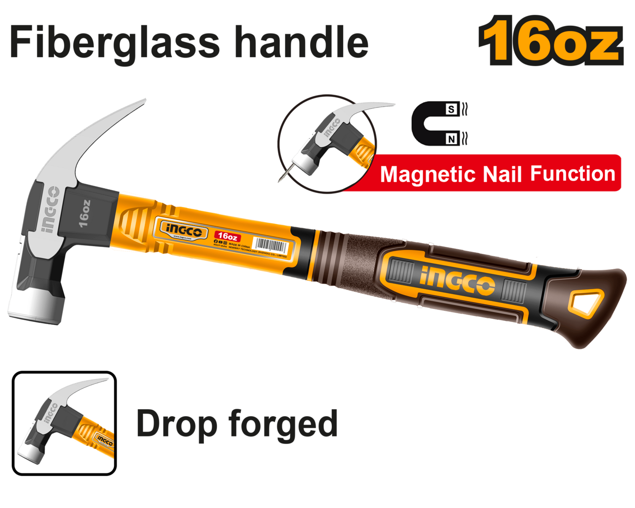 HAMMER CLAW 450G F/GLASS CARBON STEEL