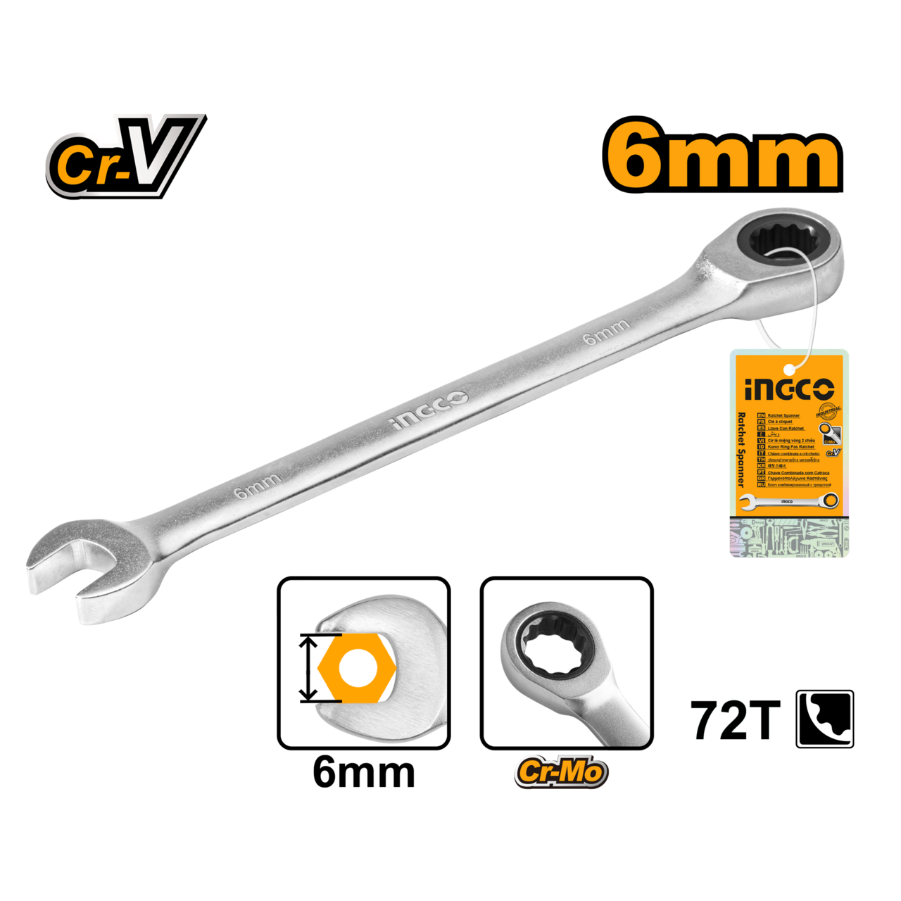 SPANNER RATCHET 06MM