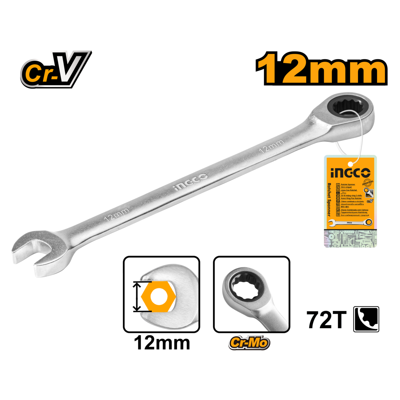 SPANNER RATCHET 12MM