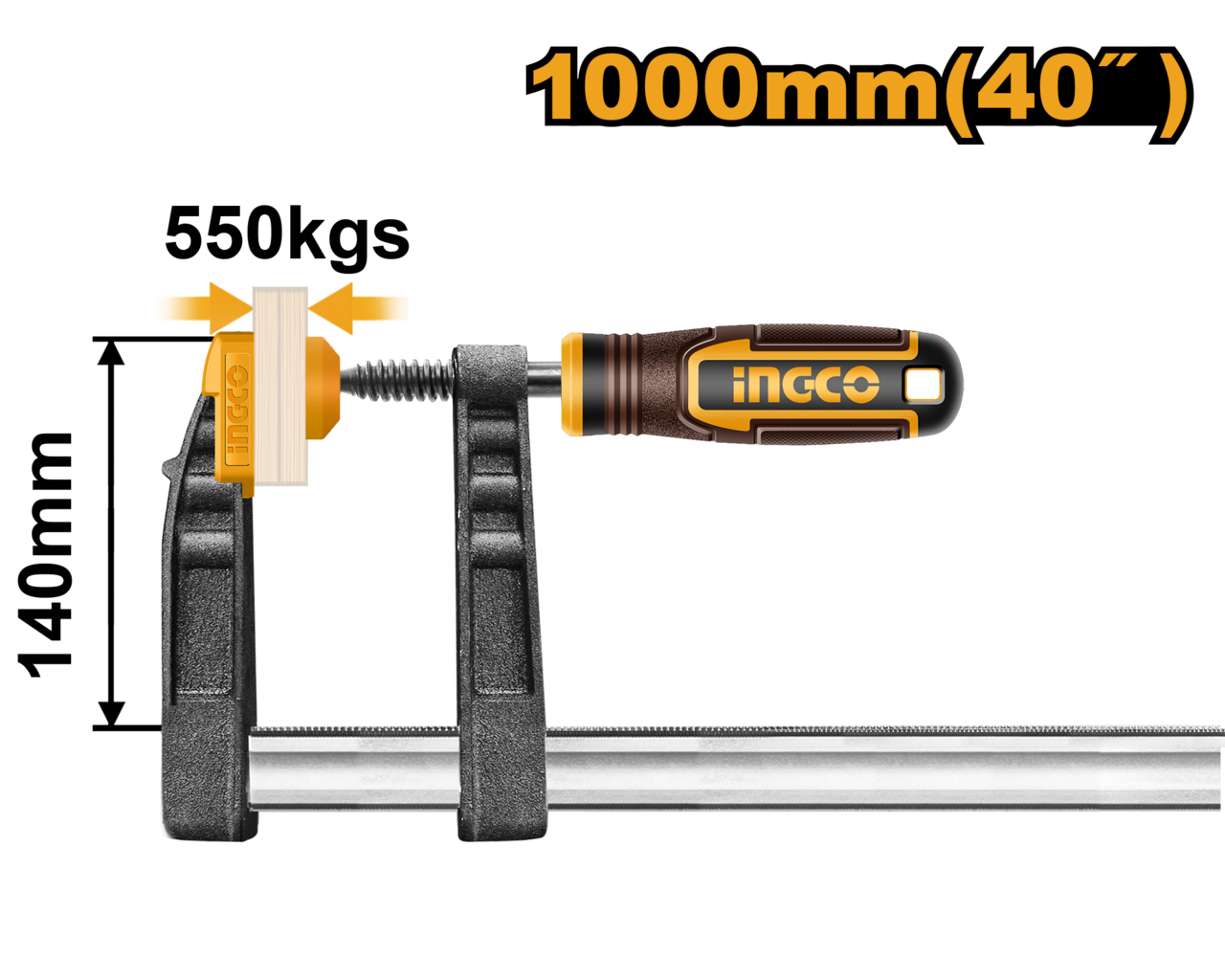 CLAMP F 120X400MM PLAS HND