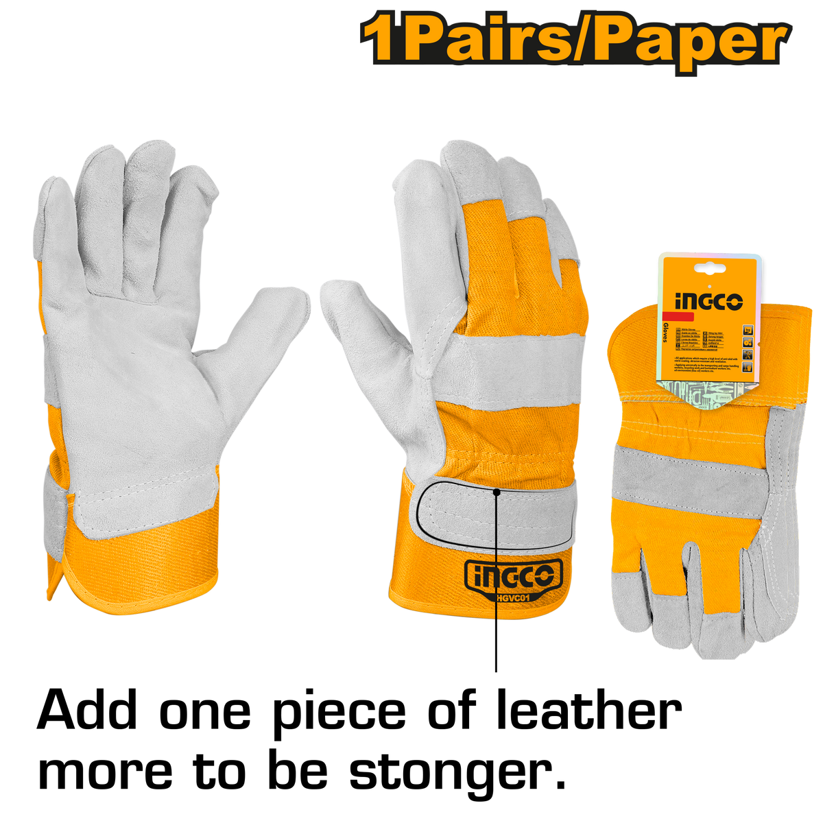 GLOVE WRIST COW LEATHER 260MM