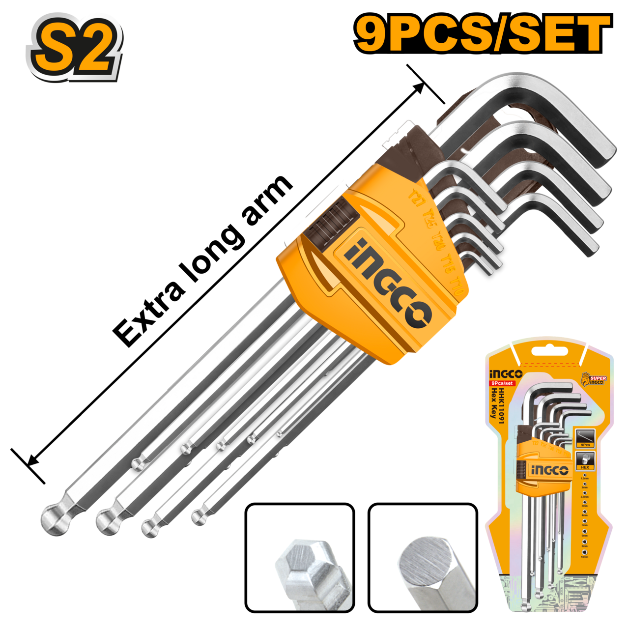 A/KEY 9PC 1.5-10MM BP XL CRV