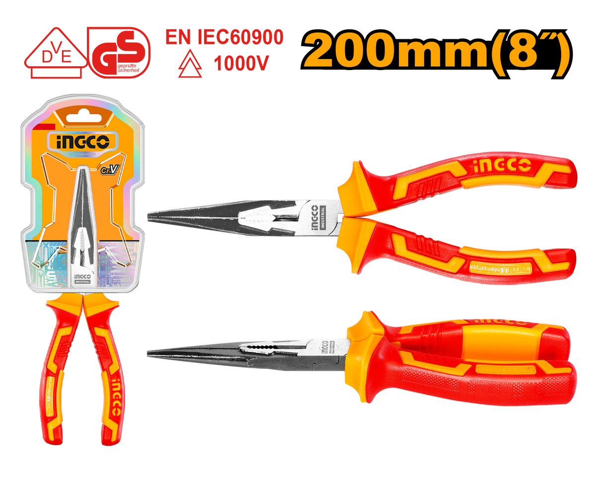 PLIER VDE 1000V 200MM LONG NOSE