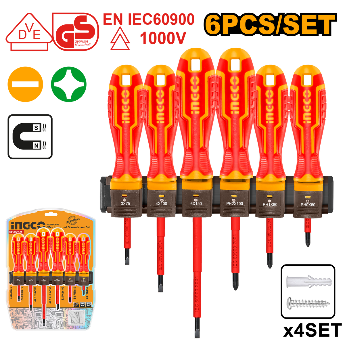 S/Driver CRV VDE Insul 6pc