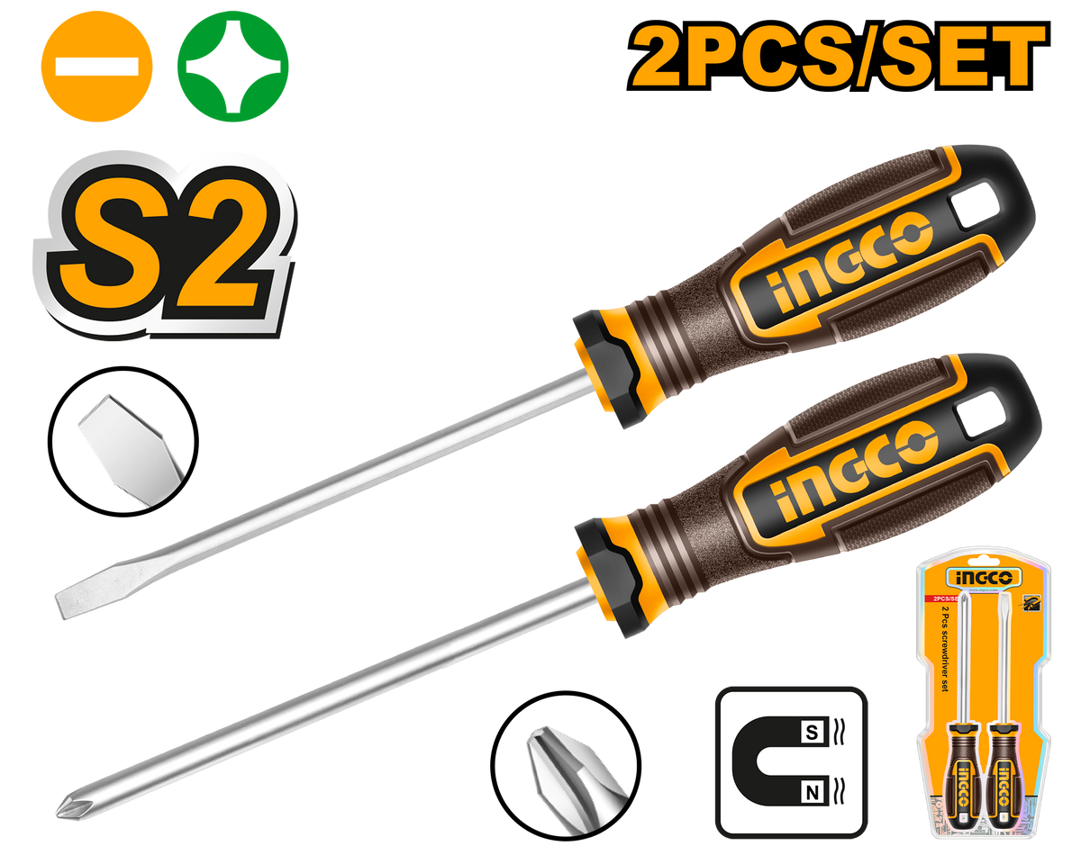 S/DRIVER S2 SET PH/SLOTTED MAG 2PCS