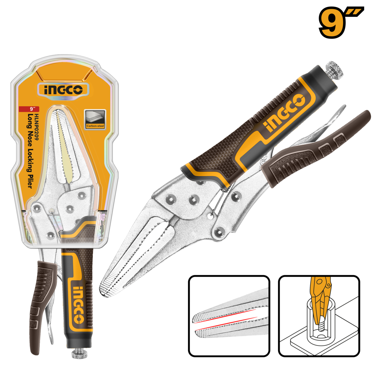 VICEGRIP LONG NOSE 225MM