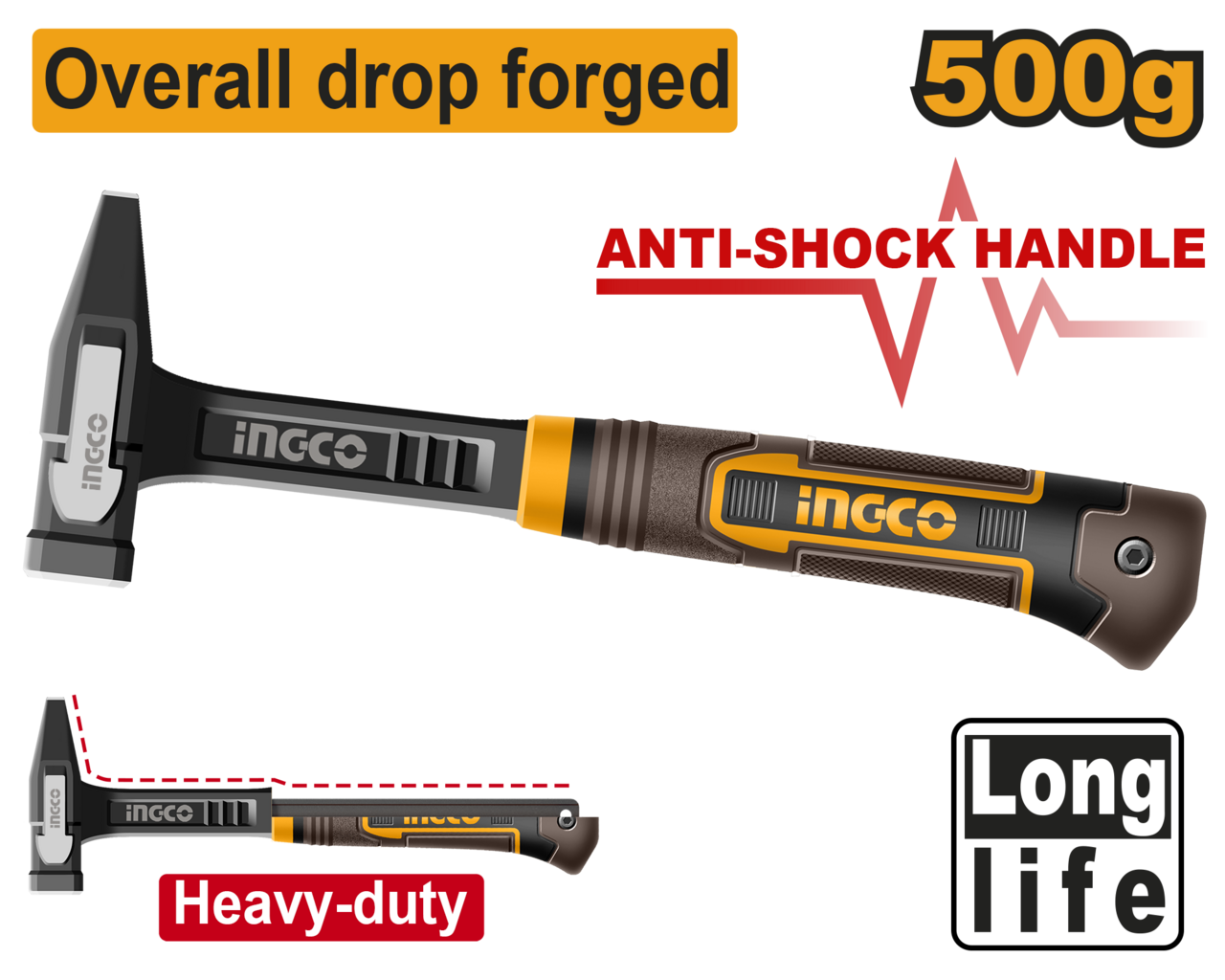 HAMMER MACHINIST ANTI SHOCK HNDLE DF 500G