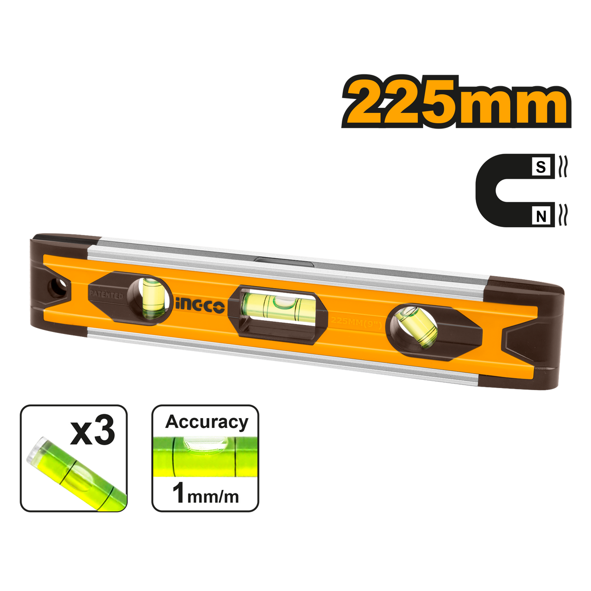 LEVEL TORPEDO 225MM MAGNETIC