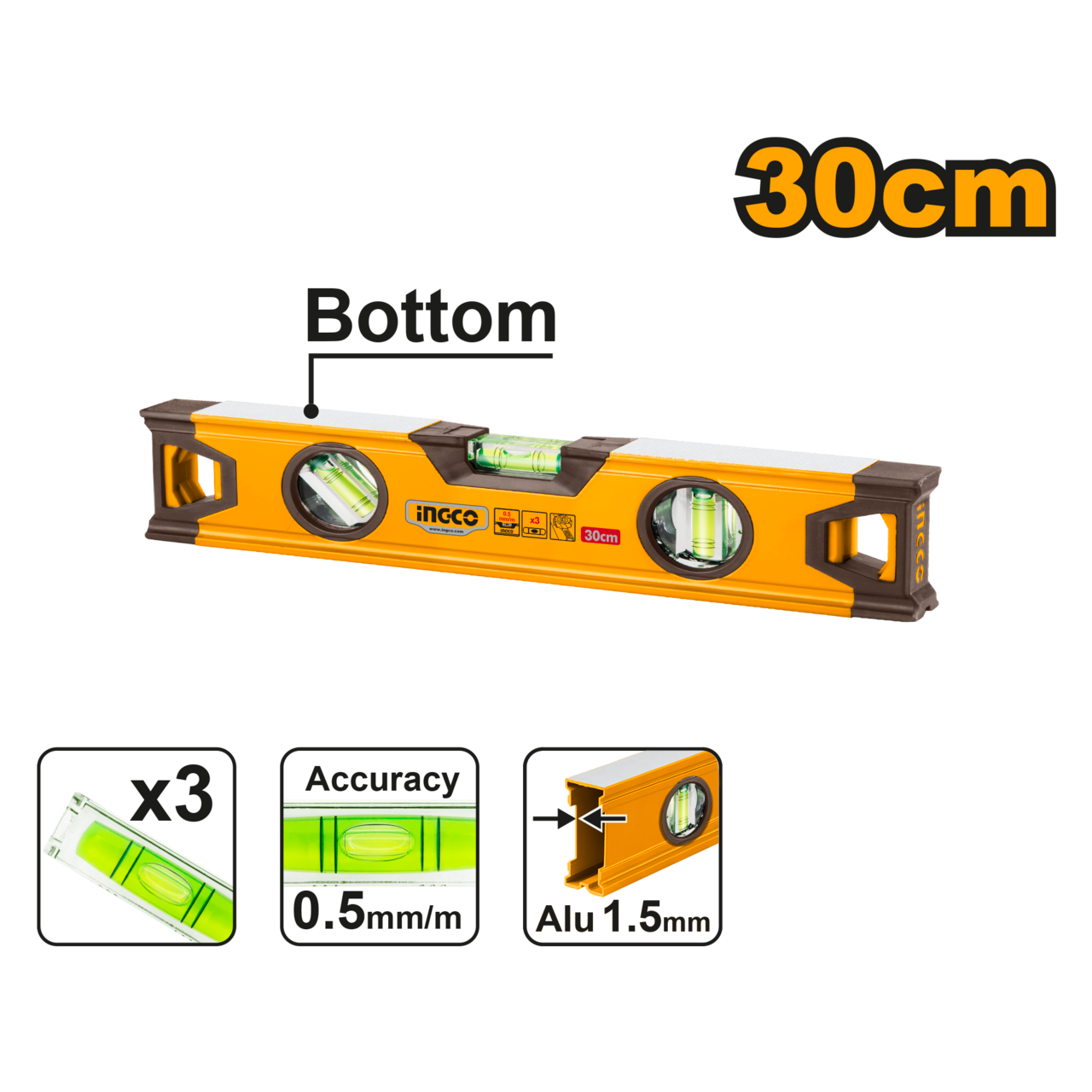 LEVEL ALUMINIUM 30CM