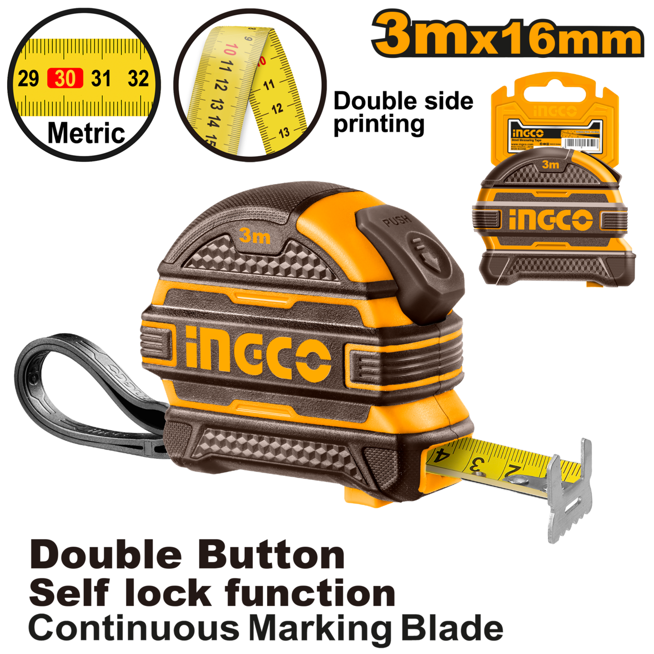 TAPE MEASURE R/CASE 3Mx16MM