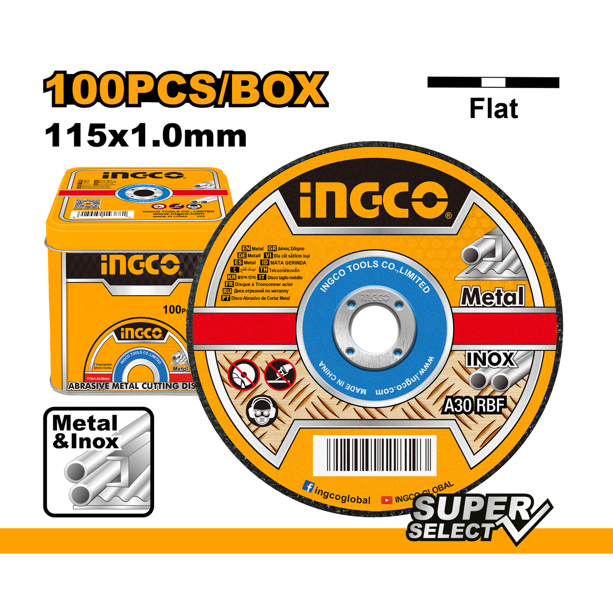 DISC METAL ABRASIVE 115MM