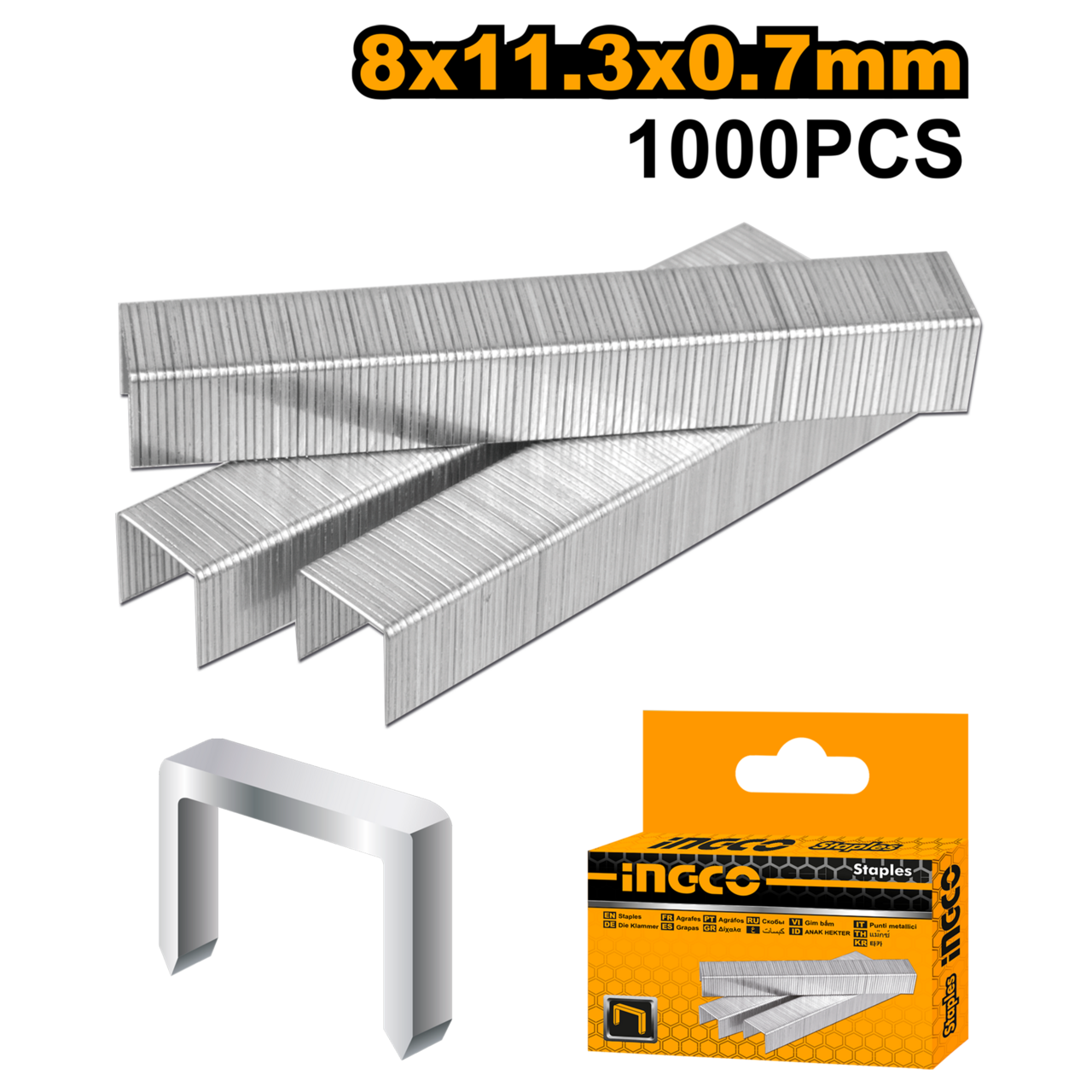 INGCO STAPLES 8X11.3X0.7MM