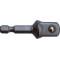 SOCKET ADAPTOR 1/4M SQ X 50MM 1/4M HEX SHANK CARDED