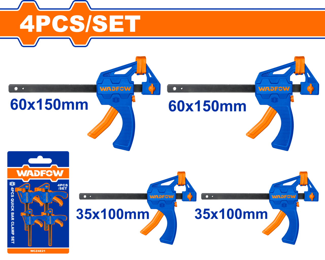 CLAMP QUICK BAR SET 4 PCS