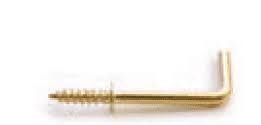 PP L TYPE SQUARE HOOK BRASS PLATED M25 P4