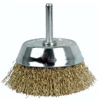 WIRE CUP BRUSH 75MM X6MM SHALFT