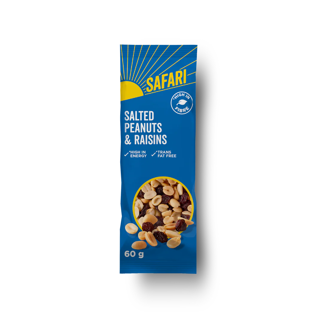 Safari Peanuts & Raisins 60g