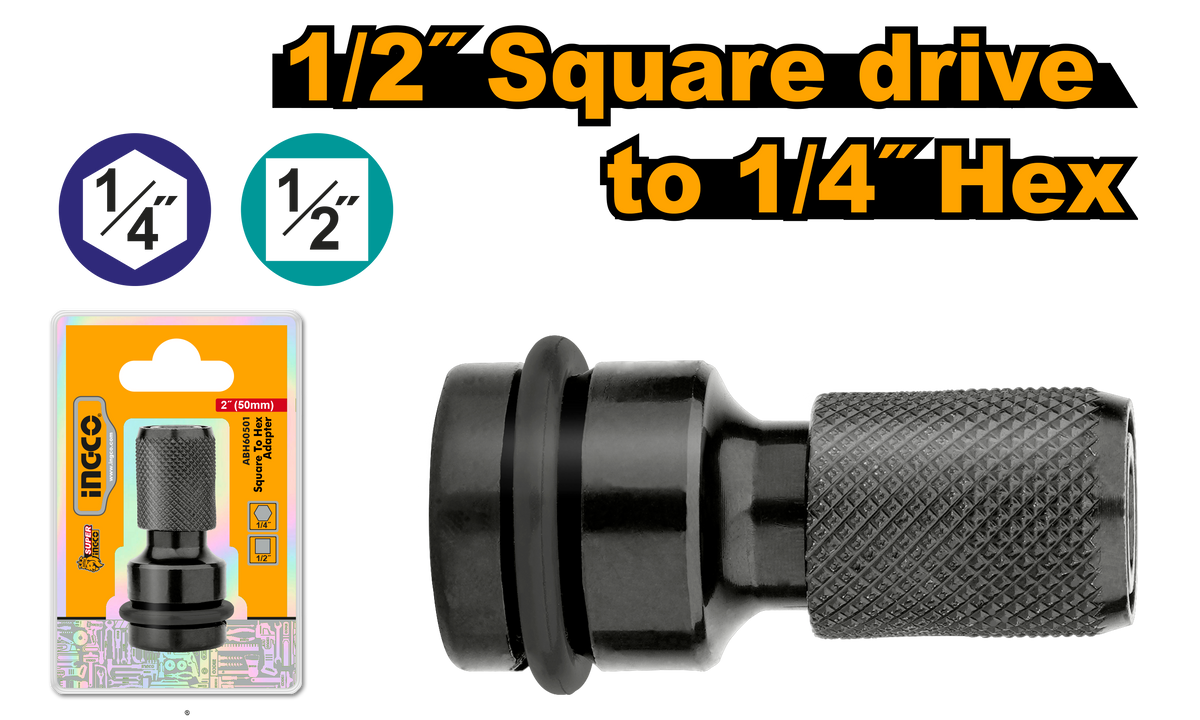 ADAPTOR 1/2 SQ TO 1/4 HEX