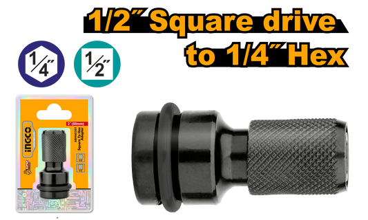 ADAPTOR 1/2 SQ TO 1/4 HEX