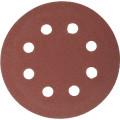 SANDING DISC 125MM 40 GRIT WITH HOLES 10/PK HOOK AND LOOP