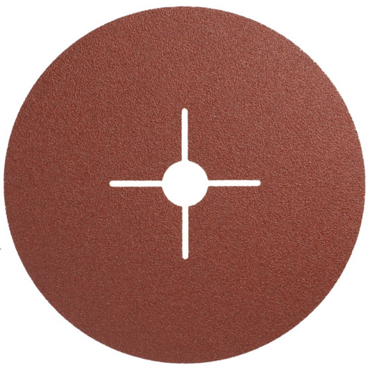 FIRBRE SANDING DISC 180MMX5  24GRIT