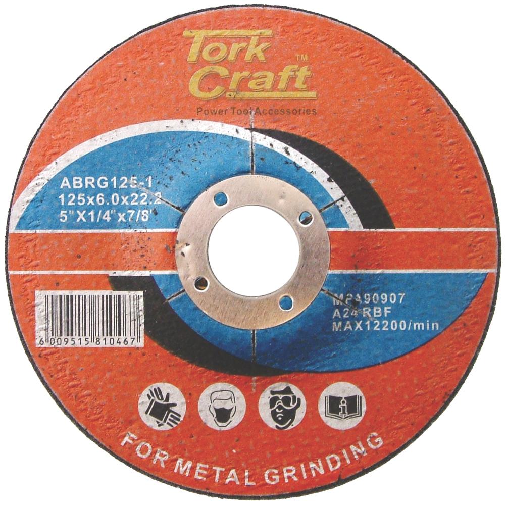 Grinding Disc for Steel 125 x 6.0 x 22.22mm TORK CRAFT