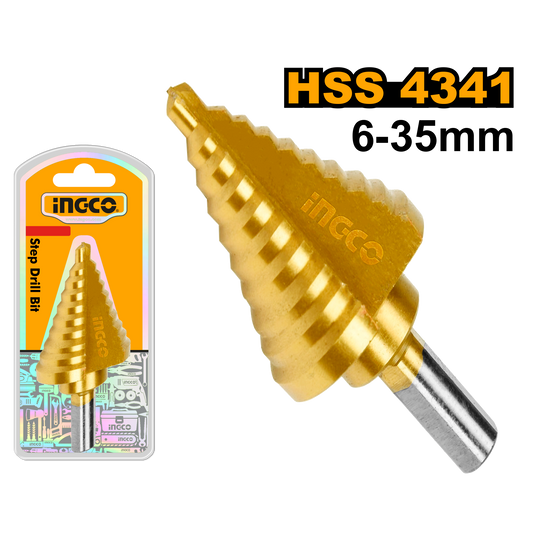 DRILL BIT STEP 4341 SHANK RND 06-35MM