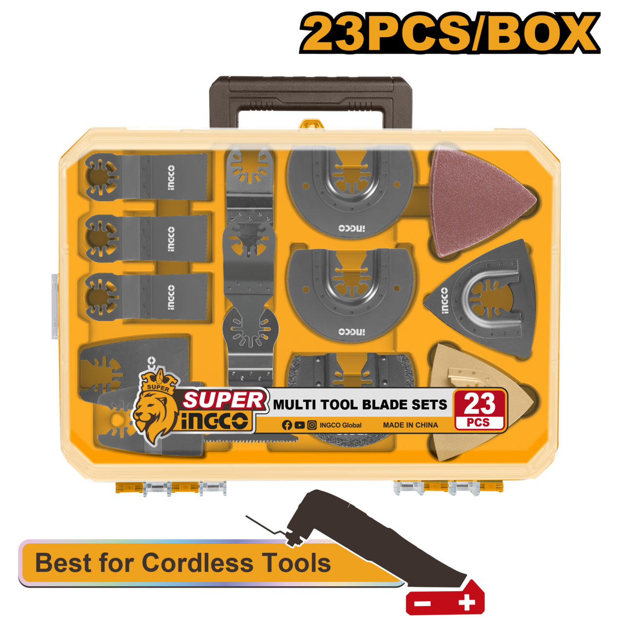 MULTITOOL BLADE SET PLASTIC BOX 23PC