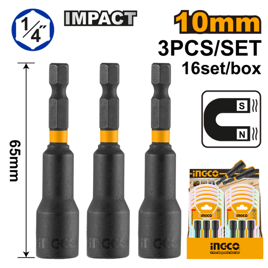 3pcs magnetic nut set