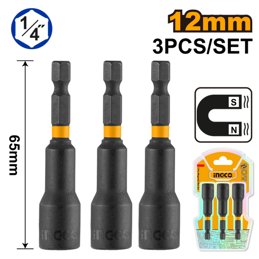 MAGNETIC NUT SETTER 12MM 3PC