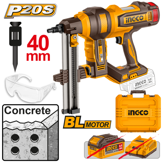 20V PS+C/L B/L CONCRETE NAILER 15-40MM