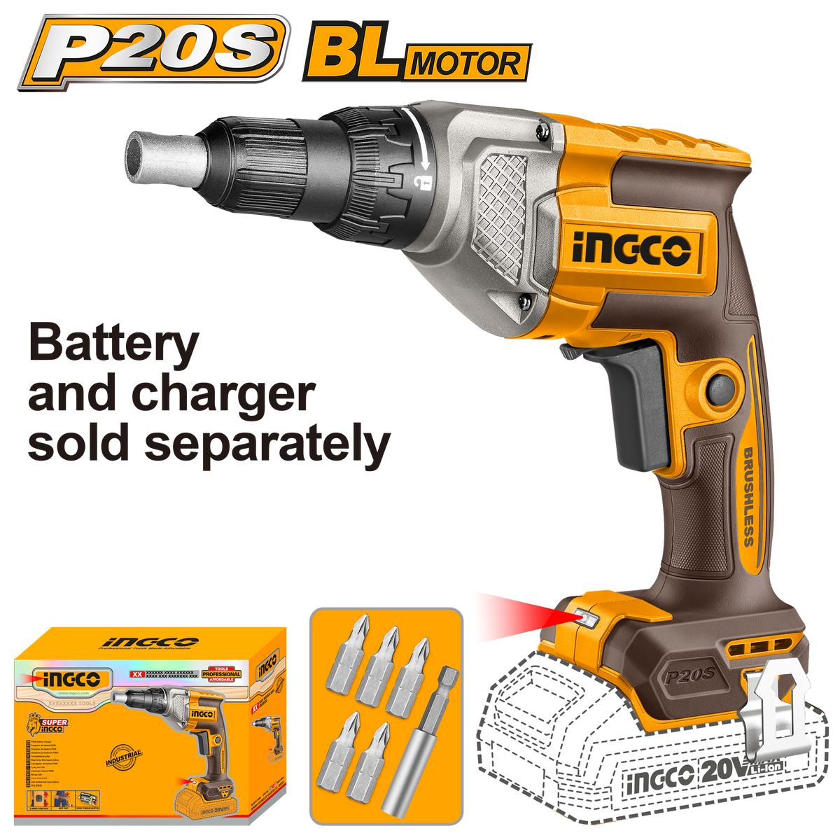 20V CORDLESS DRYWALL SCREWDRIVER