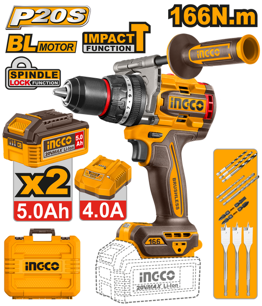 20V 166NM C/L IMPACT DRILL KIT
