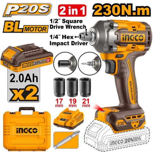 20V IMPACT WRENCH+DRIVER SET