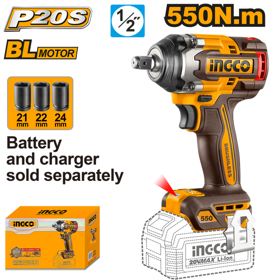 20V PS+C/L B/L WRENCH IMP 550NM NO B/C