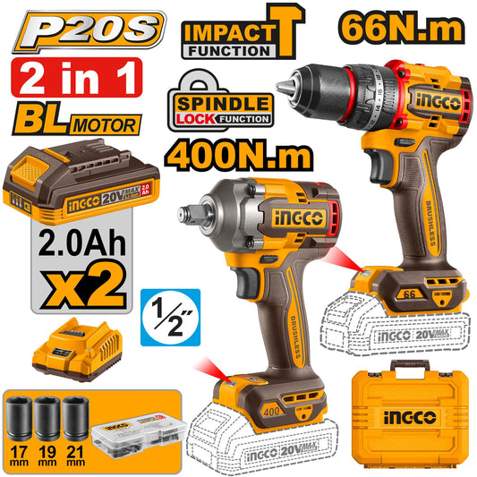 20V PS+ DRILL/WRENCH COMBO KIT