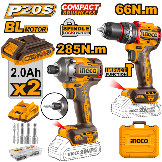 20V PS+ 66NM IMPACT DRILL + 285NM IMPACT DRIVER