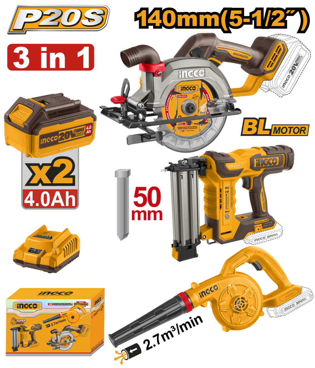3 Cordless Power Tool Combo Kit