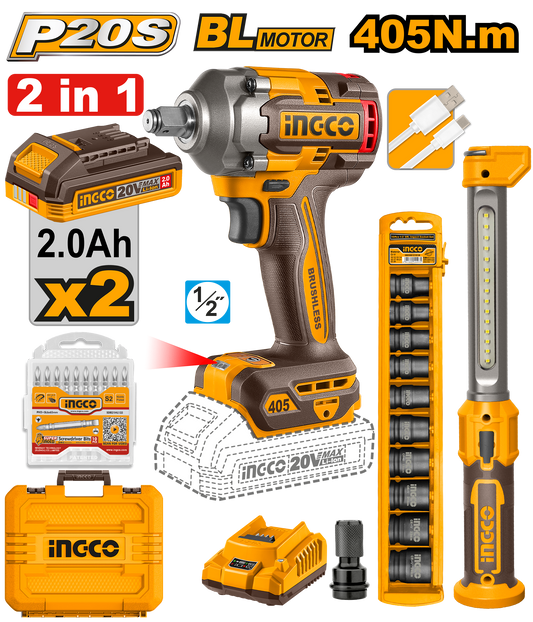 20V PS+C/L COMBO IND I/W + LAMP 405NM 2PCSS KIT BM