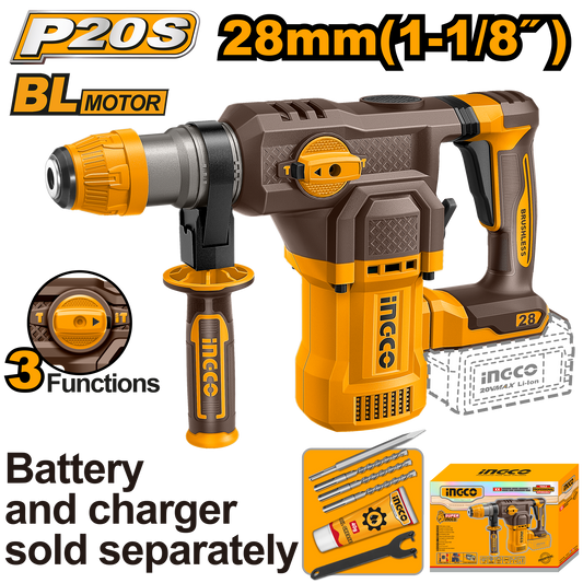 20V PS+C/L B/L ROTARY DRILL+ACC 6PCS NO B/C