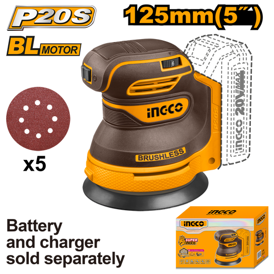 20V C/L B/L ORBIT SANDER 125MM