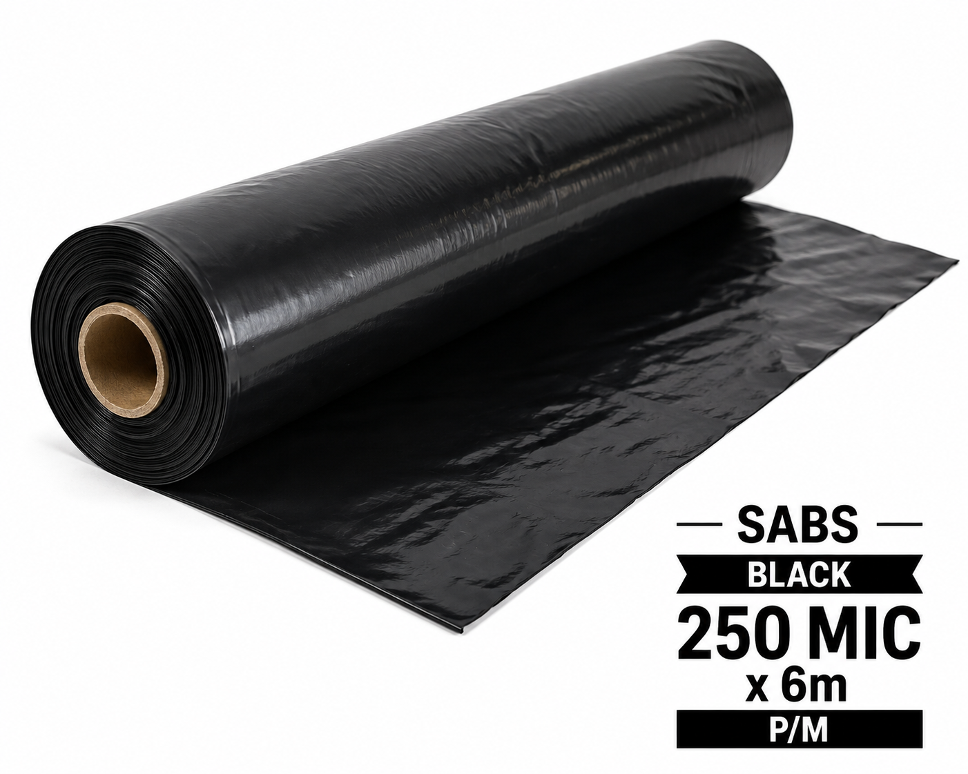 SABS Black 250mic x 6m p/m