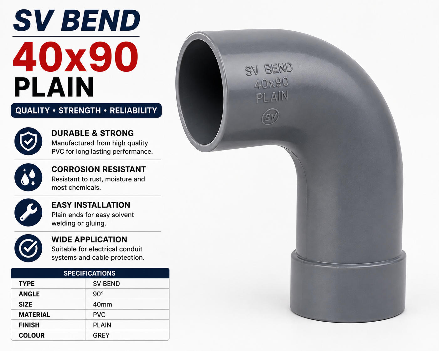 SV Bend 40x90 Plain