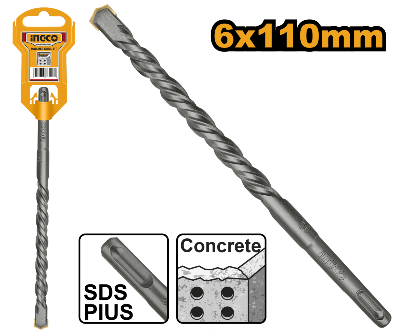 SDS CONCRETE DRILL BIT 6X110