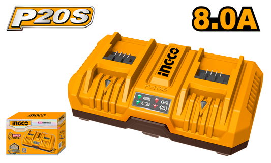 20V PS+ DUAL CHARGER 8A